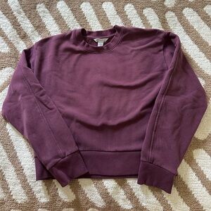 Athleta cropped Sweatshirt | Size: S | color: Aubergine / Wine